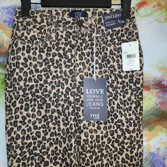 Ymi Leopard Print High Rise Skinny Jeans - Picture 3 of 11